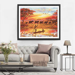 Migration von Elefanten Diamond Painting