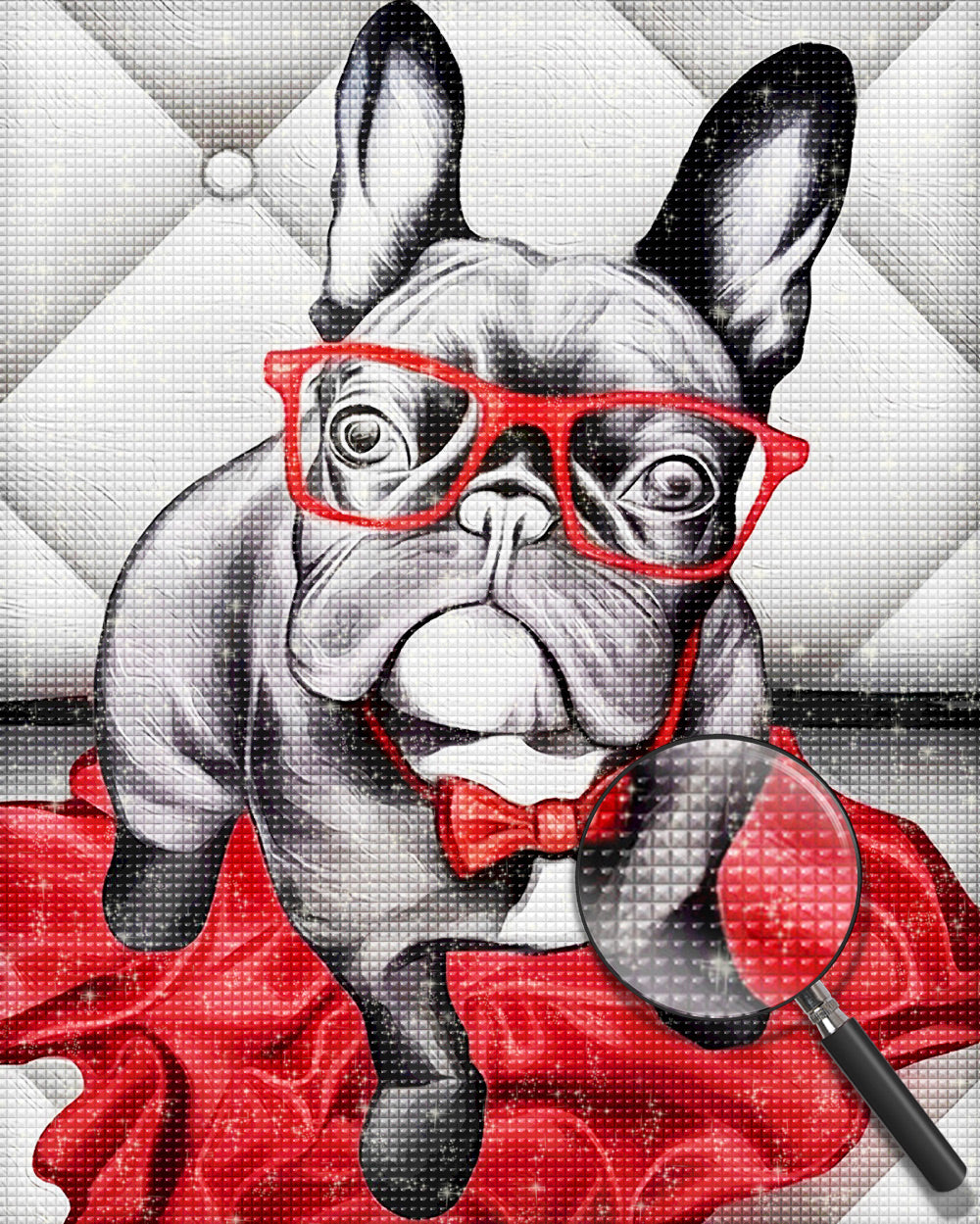 Modischer Bulldog Diamond Painting