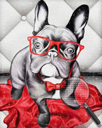 Modischer Bulldog Diamond Painting