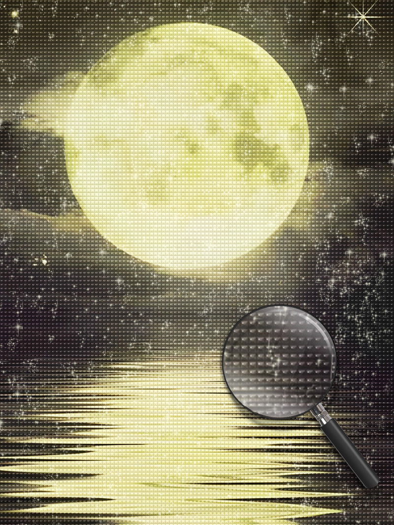 Mond auf dem Meer Diamond Painting