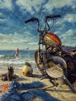 Motorrad am Meer Diamond Painting