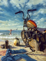 Motorrad am Meer Diamond Painting