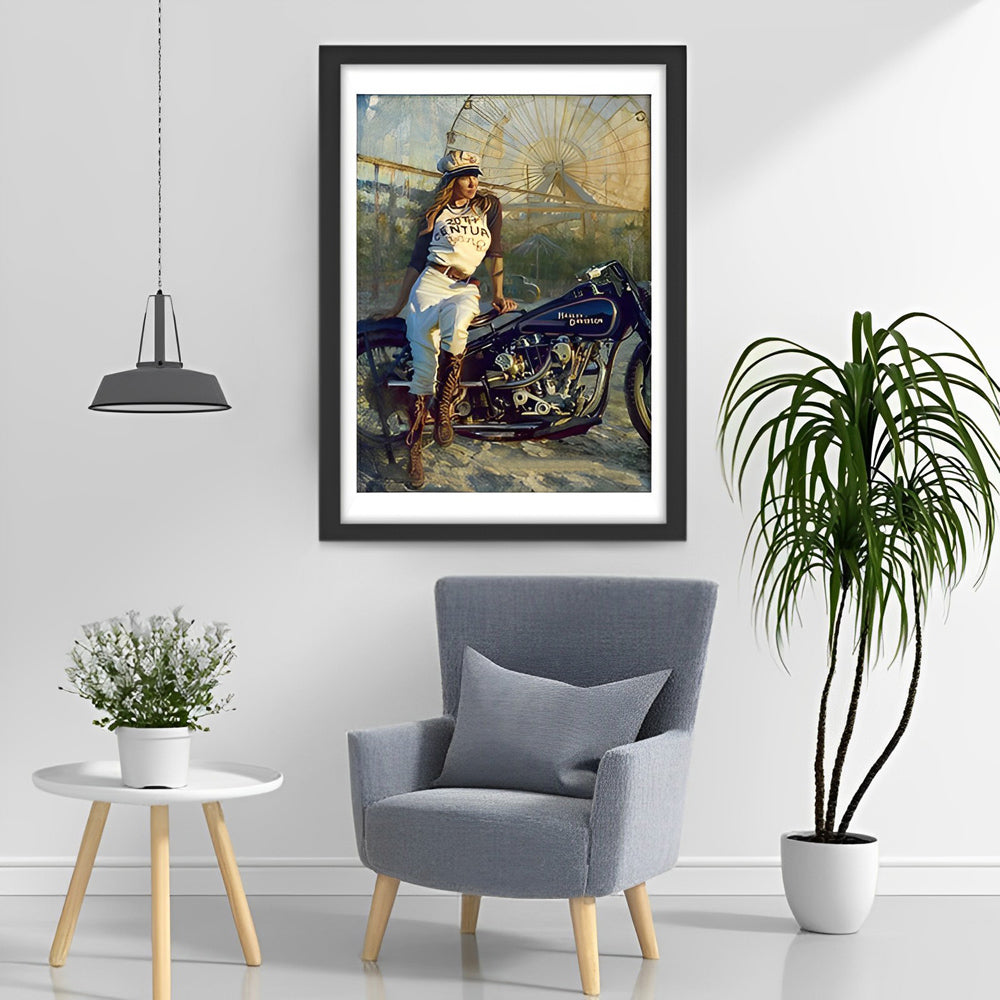 Motorrad Schönheit Diamond Painting