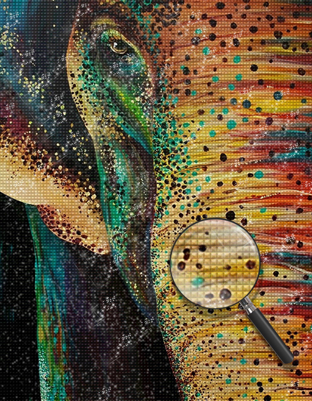 Nase vom Elefanten Diamond Painting