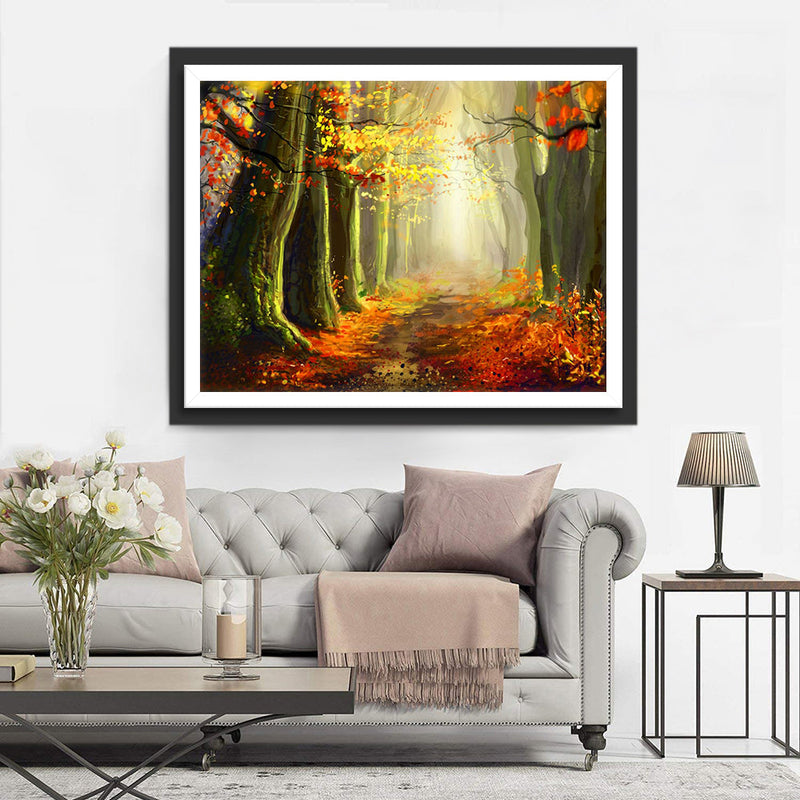 Nebel im Wald Diamond Painting