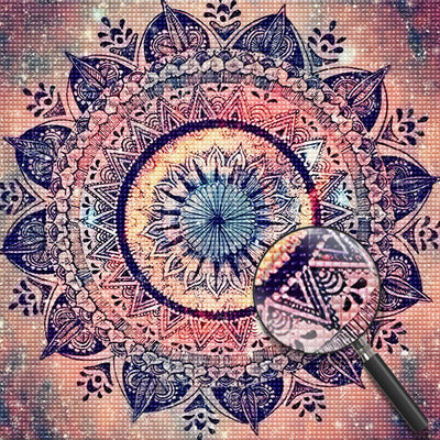 Orange Mandala Diamond Painting