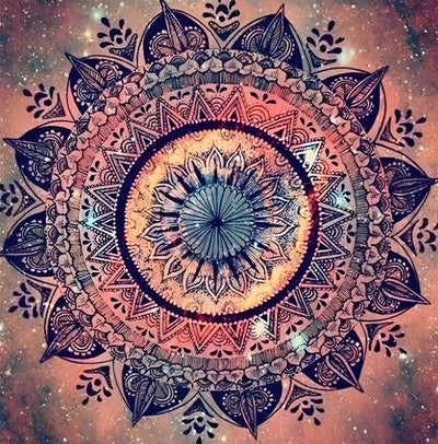 Orange Mandala Diamond Painting