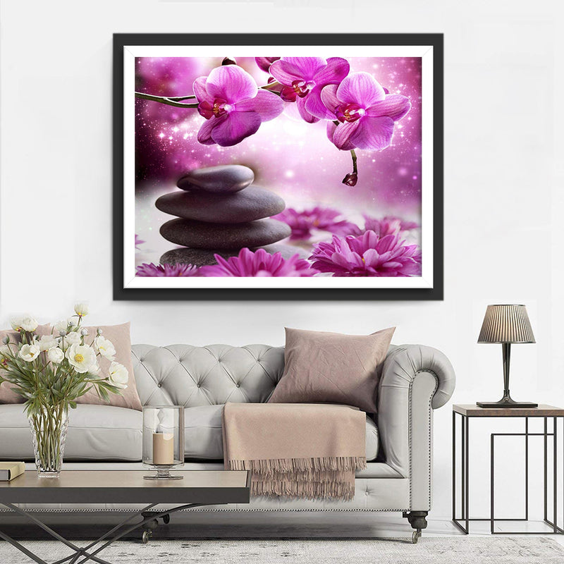 Orchideen Steine Chrysanthemen Diamond Painting