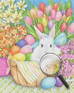Ostereier Kaninchen Blumen Diamond Painting