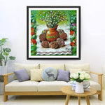 Ostereier und Vase Diamond Painting