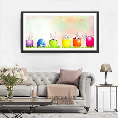 Osterhasen in den Eiern Diamond Painting