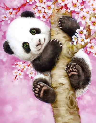 Panda auf dem Baum Diamond Painting