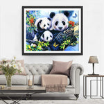 Pandas auf einem Baum Diamond Painting