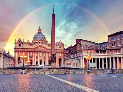 Petersplatz und Regenbogen Diamond Painting