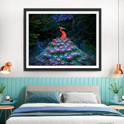 Pfau im Wald Diamond Painting