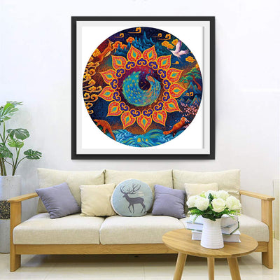 Pfau Wolken Mandala Diamond Painting