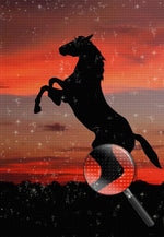 Pferd bei Sonnenuntergang Diamond Painting
