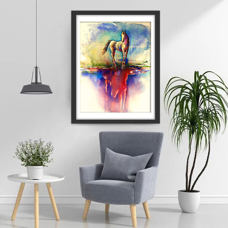 Pferd in Wasserfarben Diamond Painting