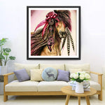 Pferd mit Blume auf dem Kopf Diamond Painting