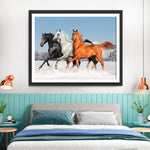 Pferde im Schnee Diamond Painting