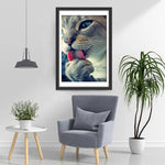 Pfote leckende Katze Diamond Painting
