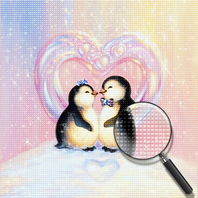 Pinguine Liebespaar Diamond Painting