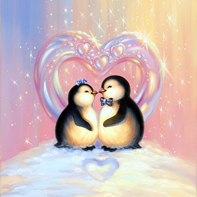 Pinguine Liebespaar Diamond Painting