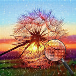 Pusteblume Sonnenuntergang Diamond Painting