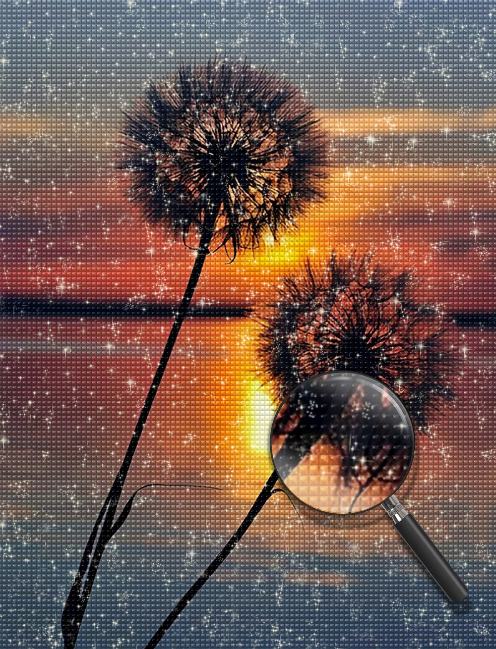 Pusteblumen am See Diamond Painting