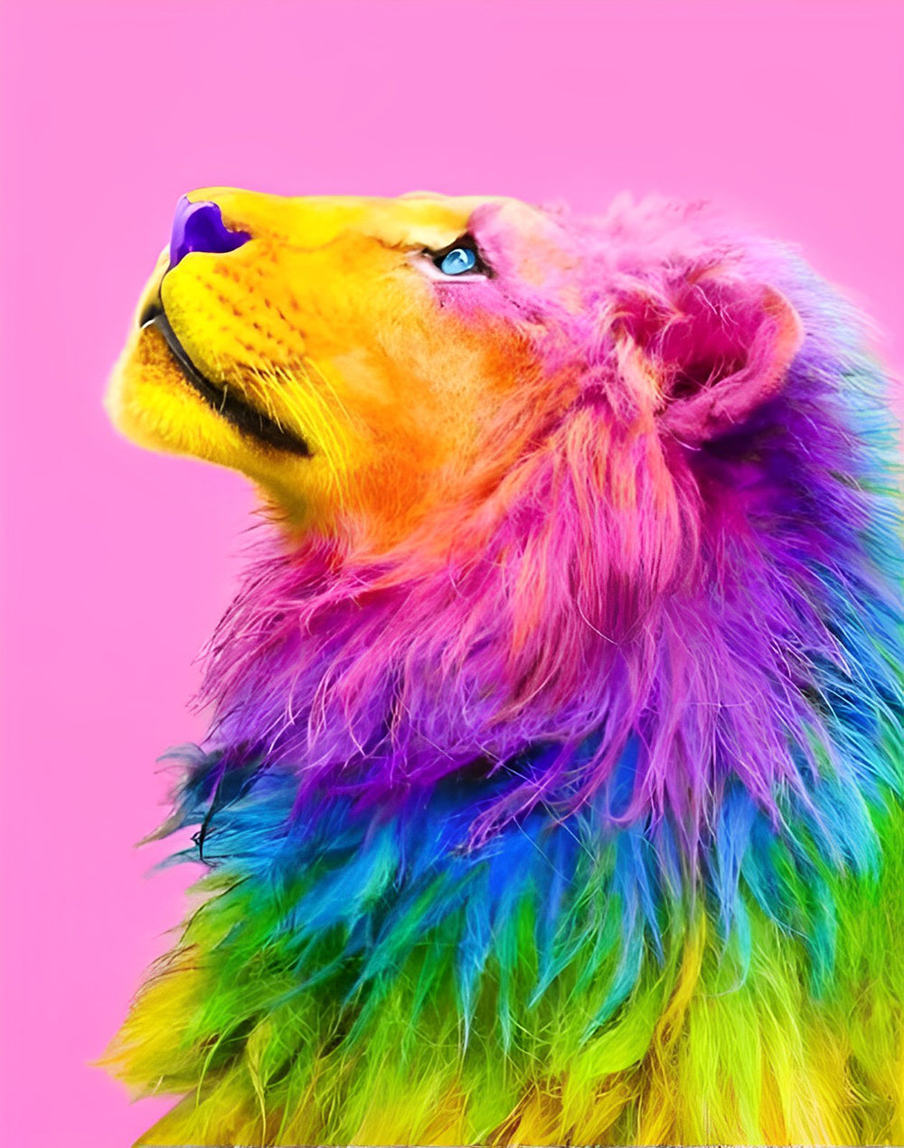 Regenbogen-Löwe Diamond Painting