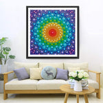 Regenbogen-Mandala Diamond Painting