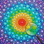 Regenbogen-Mandala Diamond Painting