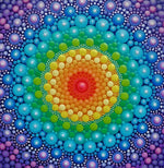 Regenbogen-Mandala Diamond Painting