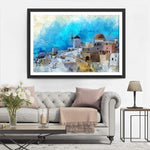 Romantisches Santorini Diamond Painting