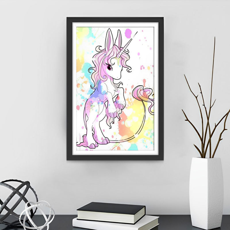 Rosa Cartoon-Einhorn Diamond Painting