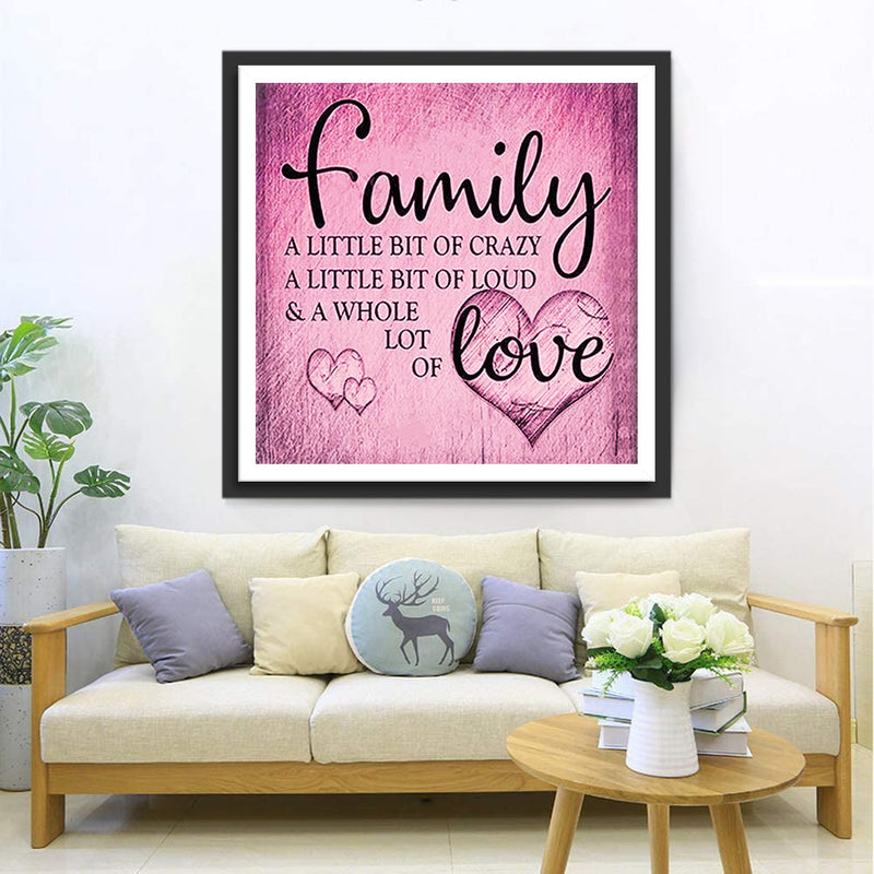 Rosa Familie voller Liebe Diamond Painting