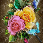 Rosa und gelbe Rosen Diamond Painting