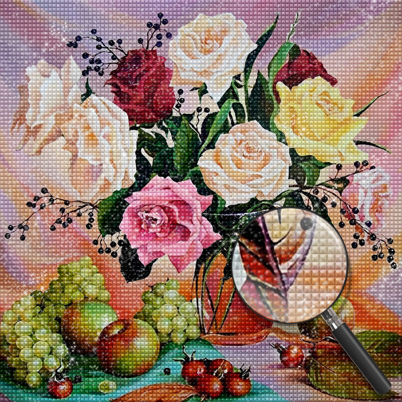 Rosen und Früchte Diamond Painting