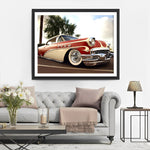 Rot-weißer Oldtimer Diamond Painting