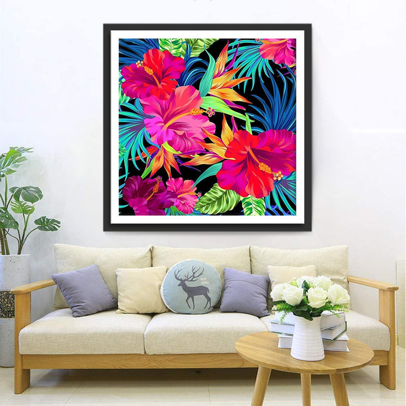 Rote Blumen Diamond Painting