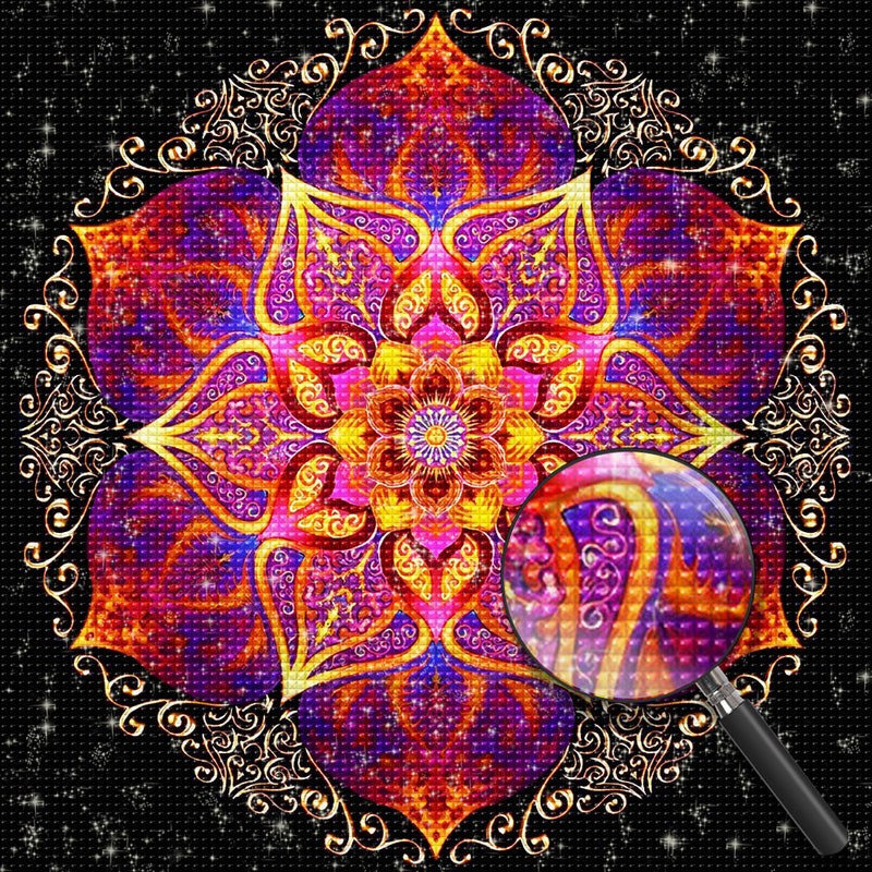 Rote Macht Mandala Diamond Painting