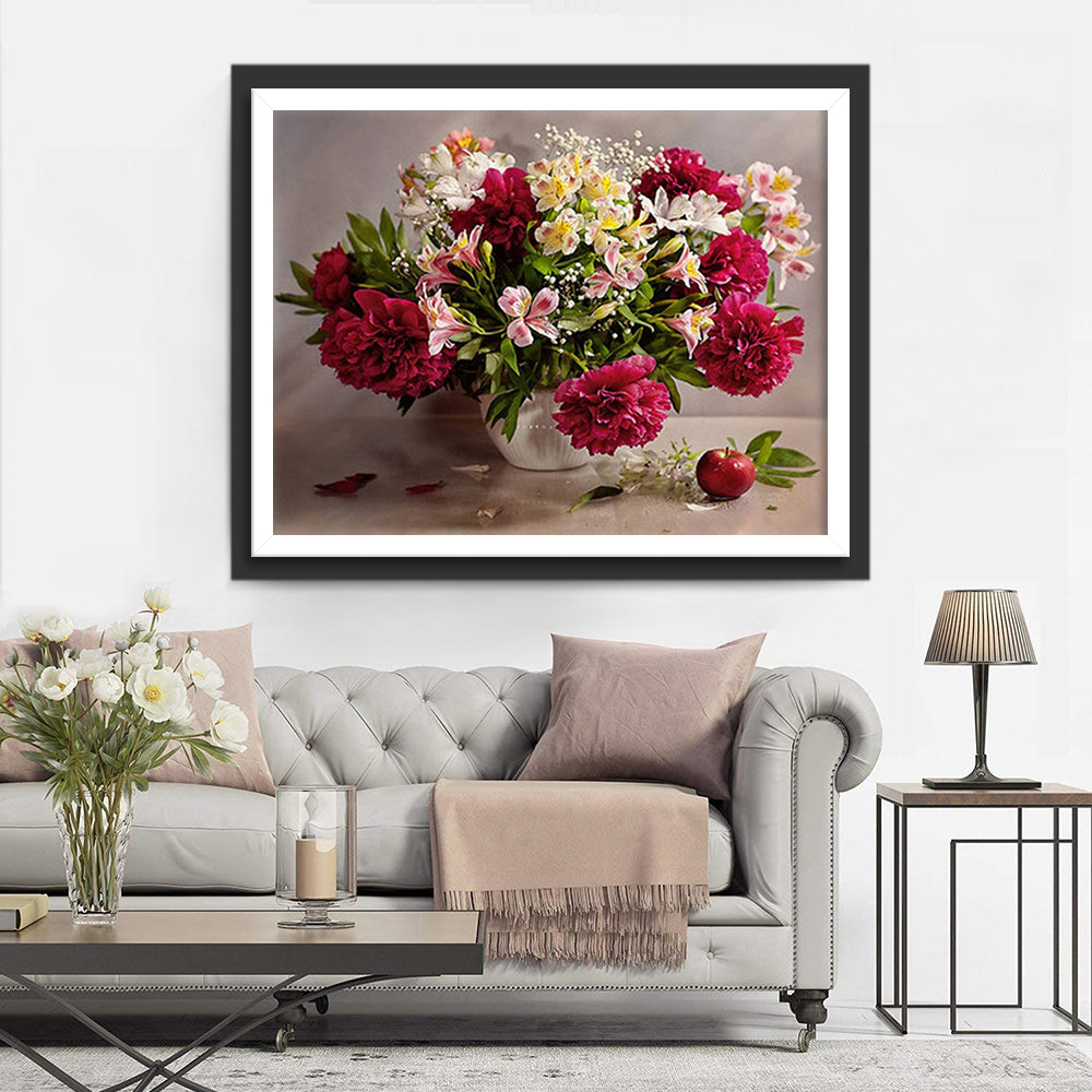 Rote Nelken Diamond Painting