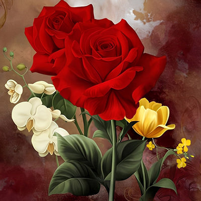 Rote Rosen Diamond Painting