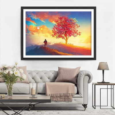 Roter Baum Diamond Painting