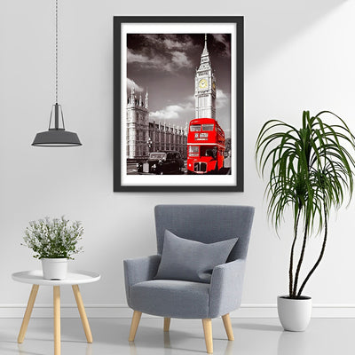 Roter Bus und Big Ben Diamond Painting