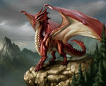 Roter Drache auf dem Berg Diamond Painting