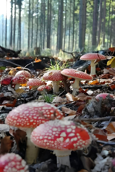 Roter Pilz im Wald Diamond Painting