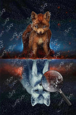 Roter und weißer Fuchs Diamond Painting