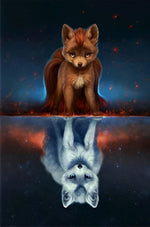 Roter und weißer Fuchs Diamond Painting
