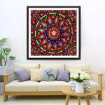 Rotes Mandala Diamond Painting